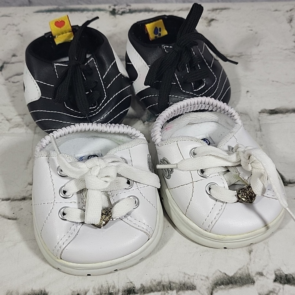 Build A Bear BABW Shoes Lot 2 Pairs Sketchers Jeweled Sneakers Soccer Cleats